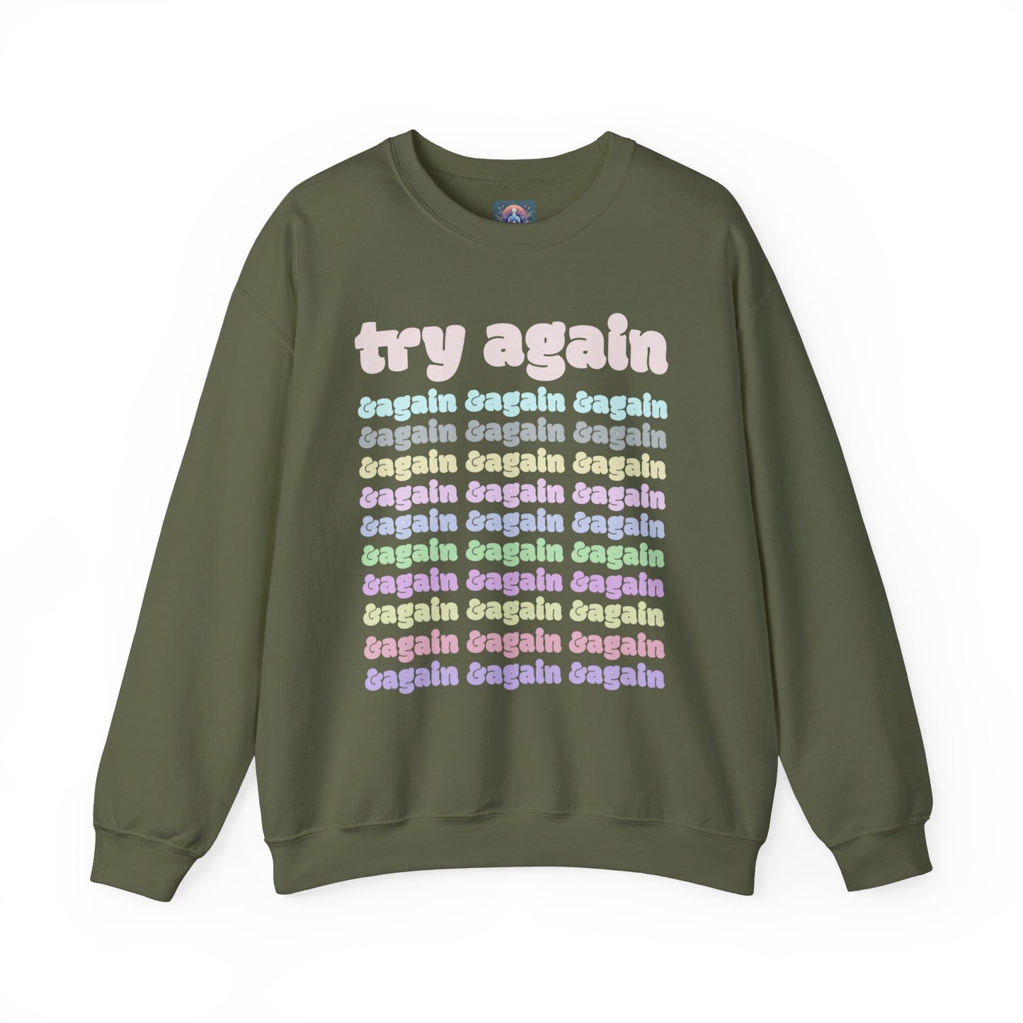 Motivational Crewneck Sweatshirt - Never Give Up