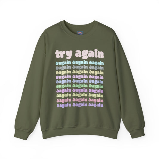 Motivational Crewneck Sweatshirt - Never Give Up