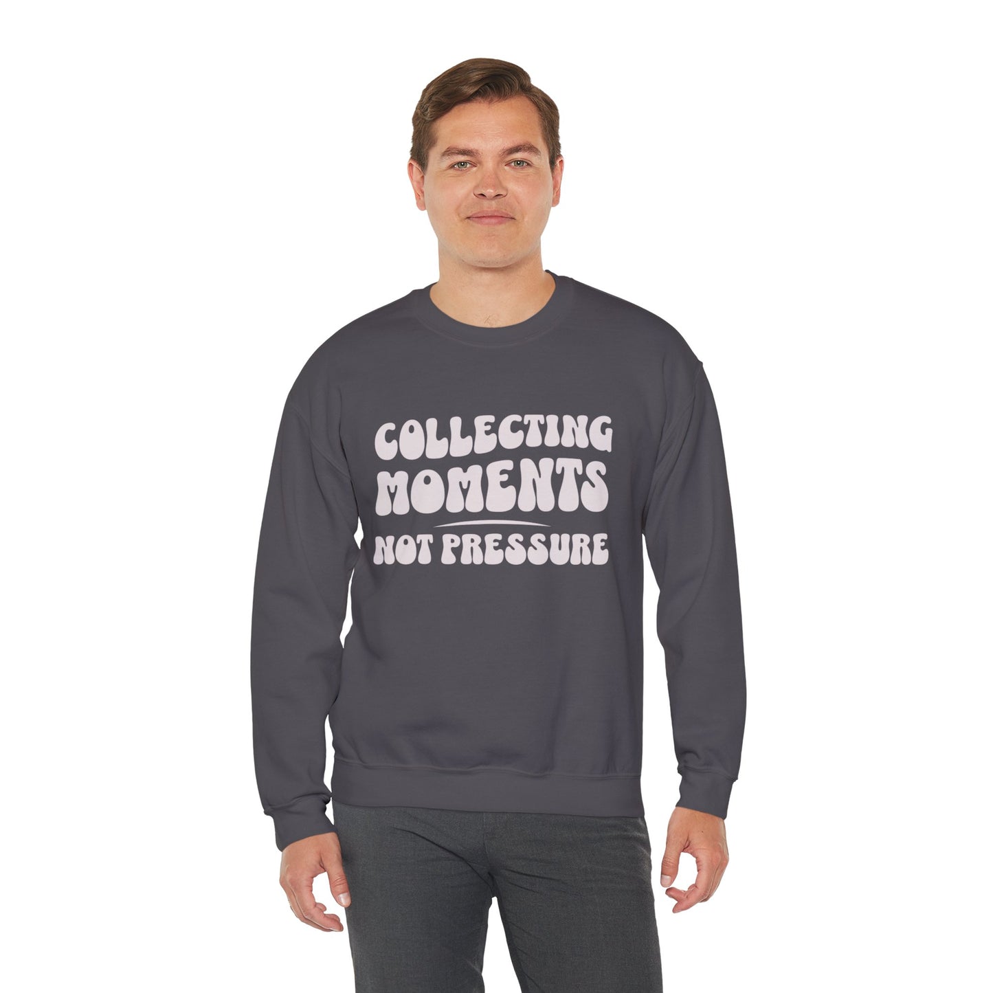 Crewneck Sweatshirt 'Collecting Moments, Not Pressure'