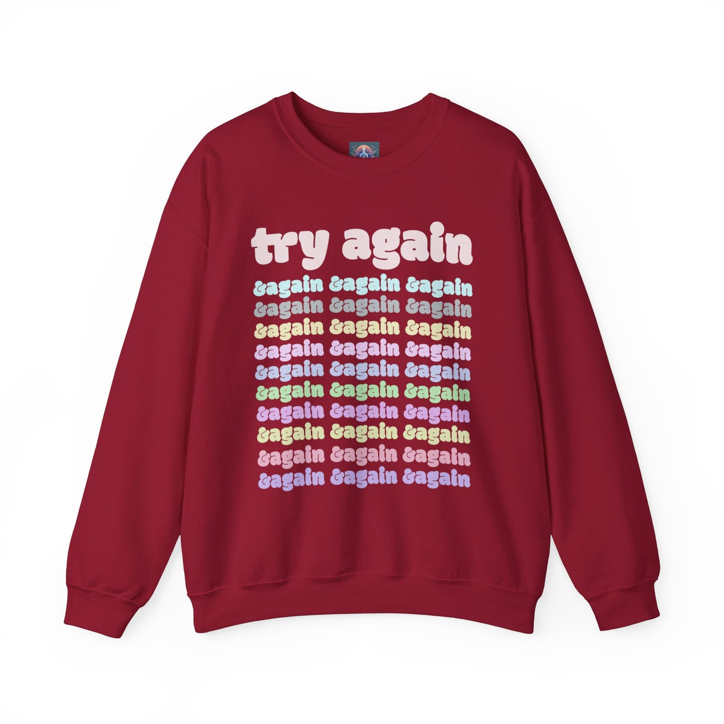 Motivational Crewneck Sweatshirt - Never Give Up
